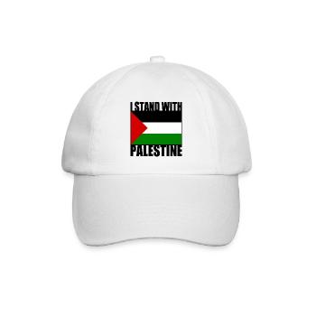 I stand with palestine - Baseballkappe - Weiß/Weiß - Vorne