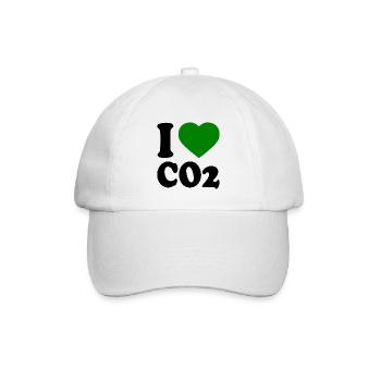 I love co2 - Baseballkappe - Weiß/Weiß - Vorne