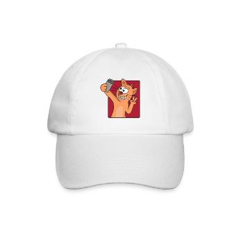Selfie Cat - Baseballkappe - Weiß/Weiß - Vorne