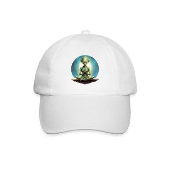 Yoga Aliens - Baseballkappe - Weiß/Weiß - Vorne