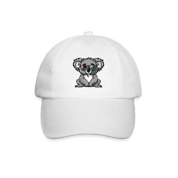 Koala Cool Comic - Baseballkappe - Weiß/Weiß - Vorne
