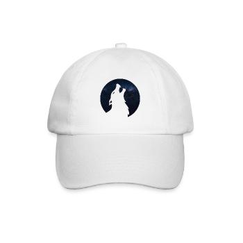 Wolf silhouette Galaxy - Baseballkappe - Weiß/Weiß - Vorne