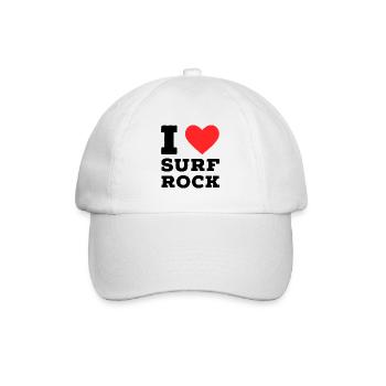 Ich liebe Surf Rock - Baseballkappe - Weiß/Weiß - Vorne