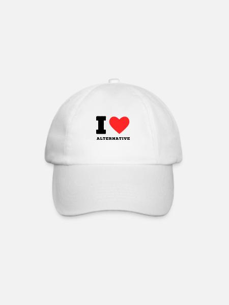 Ich liebe Alternative - Baseballkappe - Weiß/Weiß