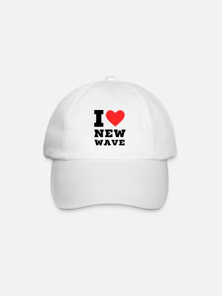 Ich liebe New Wave - Baseballkappe - Weiß/Weiß