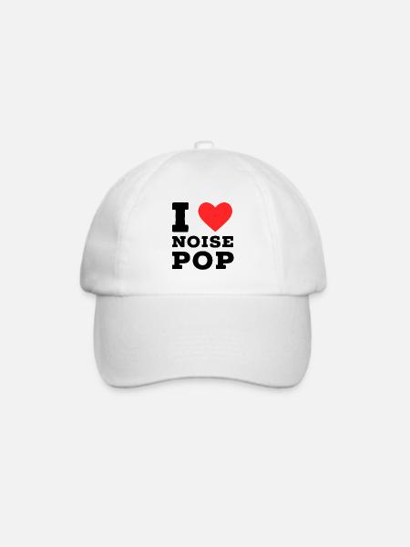 Ich liebe Noise Pop - Baseballkappe - Weiß/Weiß