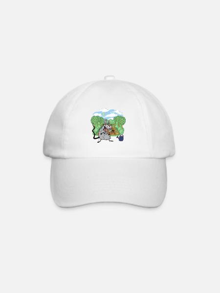 Garten Ratte Gärtner Hobbygärtner Nager - Baseballkappe - Weiß/Weiß