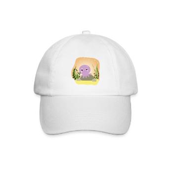 Otto Oktopus - Geschenk - Geschenkidee - Baseballkappe - Weiß/Weiß - Vorne