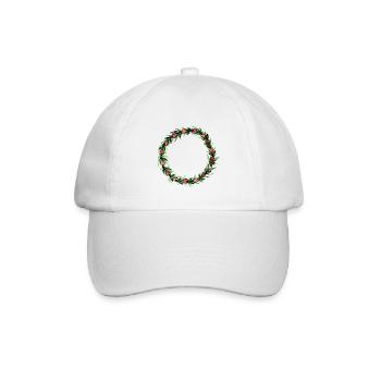 Blumenkranz Herz Blume - Baseballkappe - Weiß/Weiß - Vorne