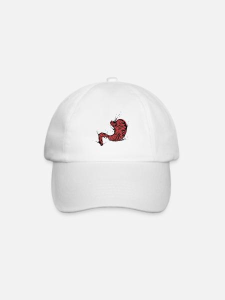 Magen - Baseballkappe - Weiß/Weiß