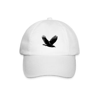 Vogel im Flug - Baseballkappe - Weiß/Weiß - Vorne