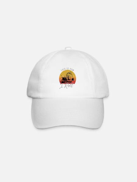 Lustiger Bagger Spruch für Baggerfahrer - Baseballkappe - Weiß/Weiß