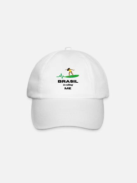 Brasil is calling ME - Baseballkappe - Weiß/Weiß