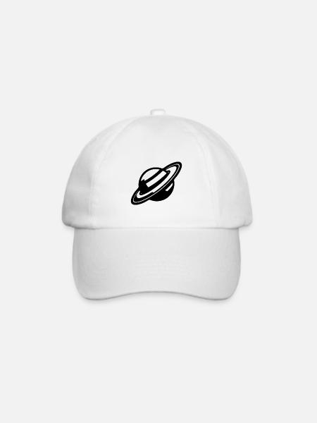 Ringplanet im Sonnensystem Universum - Baseballkappe - Weiß/Weiß