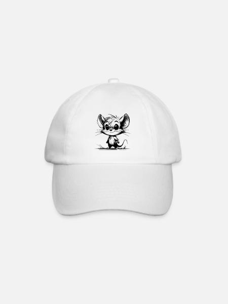 Niedliche Kinder Baby Maus - Baseballkappe - Weiß/Weiß