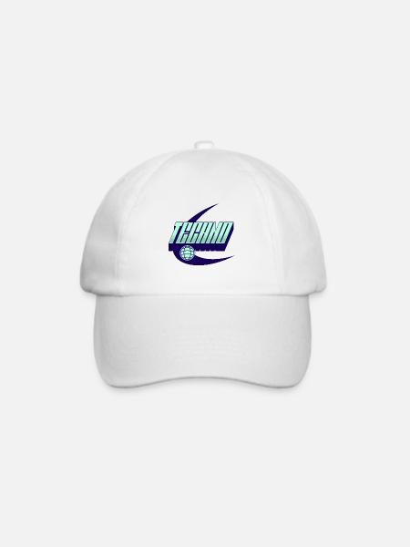 Techno - Baseballkappe - Weiß/Weiß