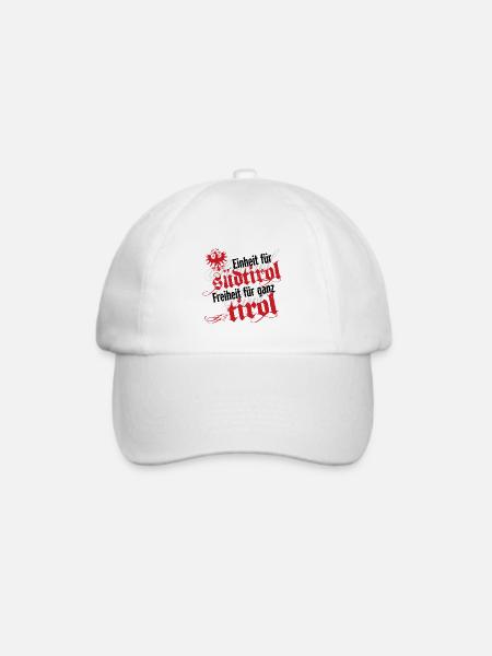 Einheit für Südtirol · Freiheit für ganz Tirol - Baseballkappe - Weiß/Weiß