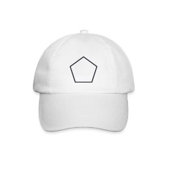 Abstract - pentagon shape - Baseballkappe - Weiß/Weiß - Vorne
