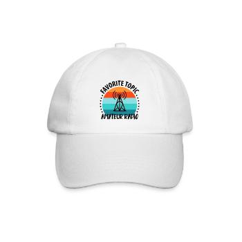 Amateurfunk Funker Funkgerät Funkamateur Vintage - Baseballkappe - Weiß/Weiß - Vorne