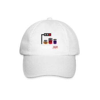 Stau Lustiger Illustrator Gift - Baseballkappe - Weiß/Weiß - Vorne
