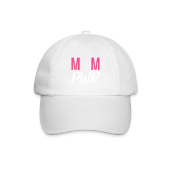 Mutter PWR Fleißige Mutter Gift - Baseballkappe - Weiß/Weiß - Vorne