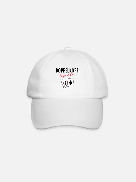 Doppelkopf Experte - Baseballkappe - Weiß/Weiß