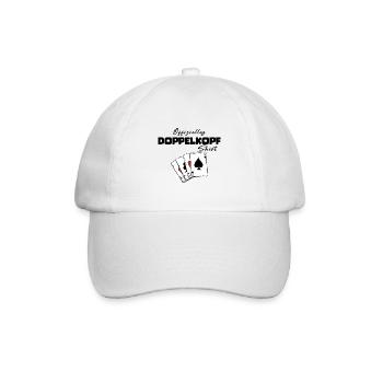 Doppelkopf Offizielles Shirt - Baseballkappe - Weiß/Weiß - Vorne