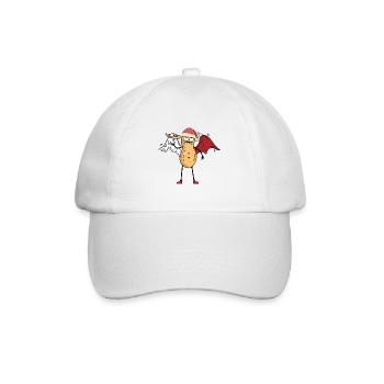 Nikolaus Erdnuss himmlisch teuflisch xmas Santa - Baseballkappe - Weiß/Weiß - Vorne