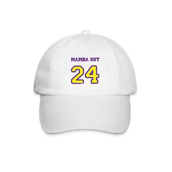 24 mamba out - Baseballkappe - Weiß/Weiß - Vorne