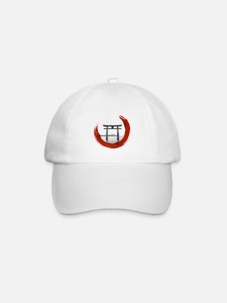 Japan Torii Design - Baseballkappe - Weiß/Weiß