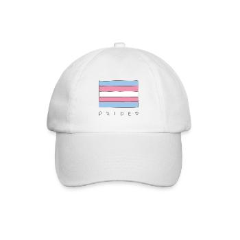 Transgender Trans Flagge Pride - Baseballkappe - Weiß/Weiß - Vorne