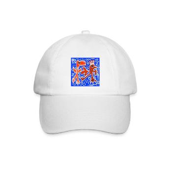 Kreaturen in Orange - Baseballkappe - Weiß/Weiß - Vorne