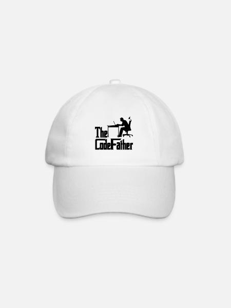 The Codefather Programmer Coder Developer Software - Baseballkappe - Weiß/Weiß
