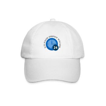 Wecker Uhrwecker Uhrzeit Geschenkidee - Baseballkappe - Weiß/Weiß - Vorne
