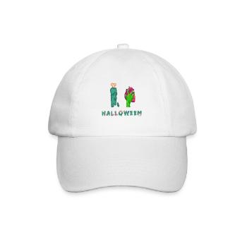 Halloween Zombie Untoter Leiche Kreatur Tot Kostüm - Baseballkappe - Weiß/Weiß - Vorne