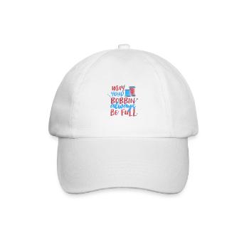 Näherin Geschenk Möge Ihre Spule immer voll sein - Baseballkappe - Weiß/Weiß - Vorne