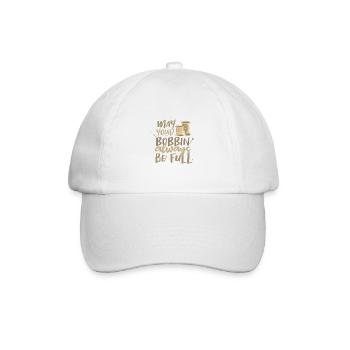 Näherin Geschenk Möge Ihre Spule immer voll sein - Baseballkappe - Weiß/Weiß - Vorne