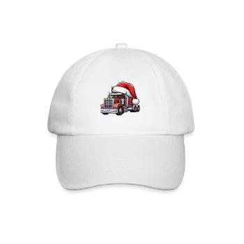 Sattelschlepper Weihnachtsmann - Baseballkappe - Weiß/Weiß - Vorne