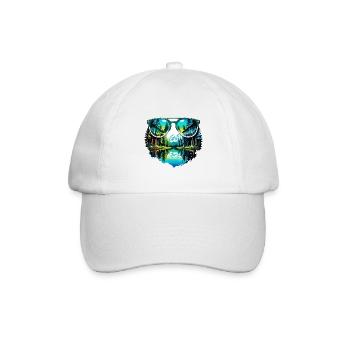 Sonnenbrille / Reflektion / Wald / Spiegelung - Baseballkappe - Weiß/Weiß - Vorne
