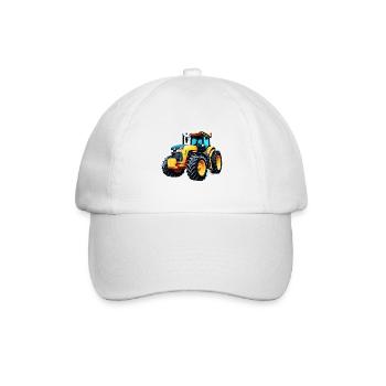 Traktor / Landwirtschaft / Bauer / Feldarbeit - Baseballkappe - Weiß/Weiß - Vorne