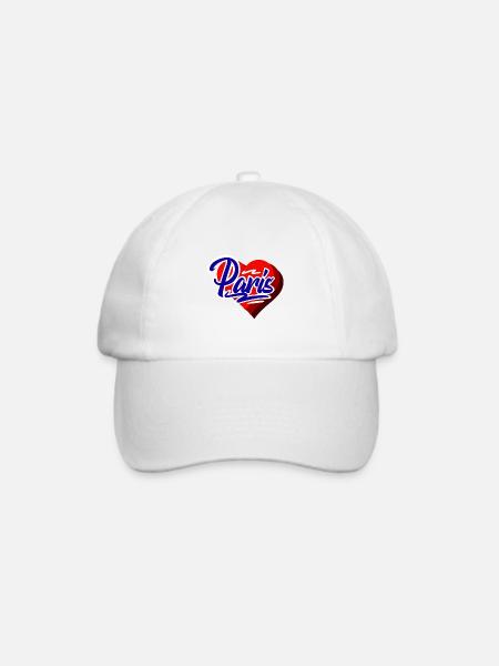 Paris - Baseballkappe - Weiß/Weiß
