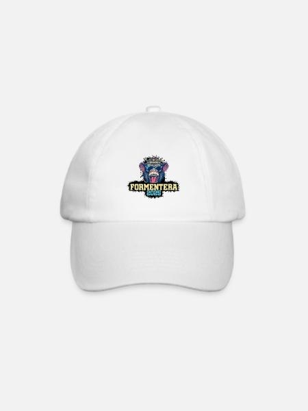 Formentera 2025 Affe - Baseballkappe - Weiß/Weiß