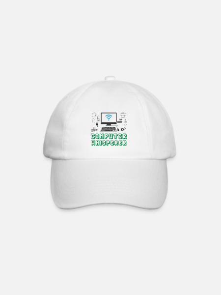 Computer Flüsterer - IT Support PC - Baseballkappe - Weiß/Weiß