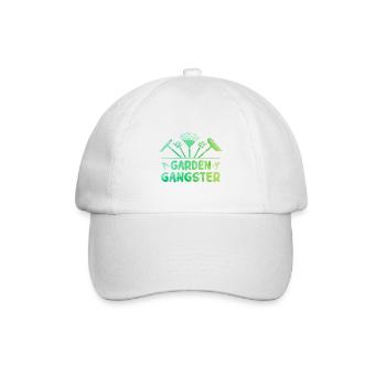 Garden Gangster Graphic Gardener Hogriculture Gard - Baseballkappe - Weiß/Weiß - Vorne