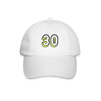 30 JAHRE. 30-JÄHRIGES JUBILÄUM. GEBURTSTAG 30 JAHRE. 30 - Baseballkappe - Weiß/Weiß - Vorne