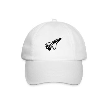 Kampfflugzeug - Baseballkappe - Weiß/Weiß - Vorne
