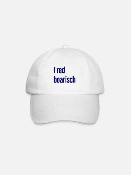 I red boarisch - Baseballkappe - Weiß/Weiß