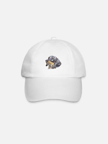 Dackel - Baseballkappe - Weiß/Weiß