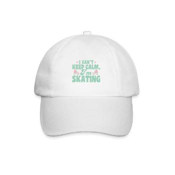 Rollerskates Ich kann nicht ruhig bleiben ich Skat - Baseballkappe - Weiß/Weiß - Vorne
