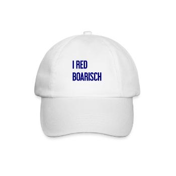 I red boarisch - Baseballkappe - Weiß/Weiß - Vorne